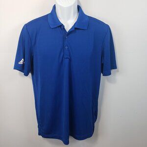 Adidas Golf Short Sleeve Polo Shirt Men's Size Small S Royal Blue W/Logo / A200